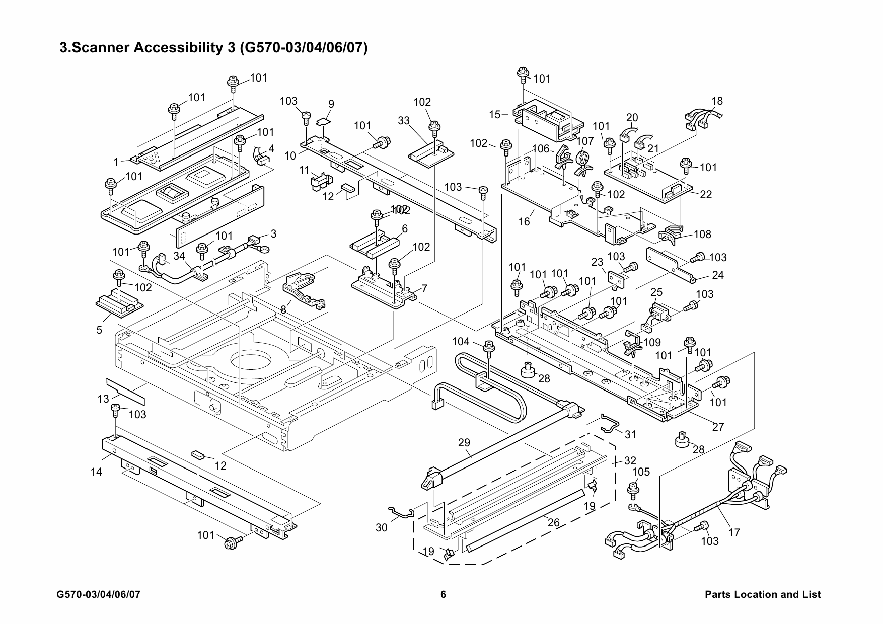 RICOH Options G570 SCANNER-ACCESSIBILITY-TYPE-3245 Parts Catalog PDF download-2